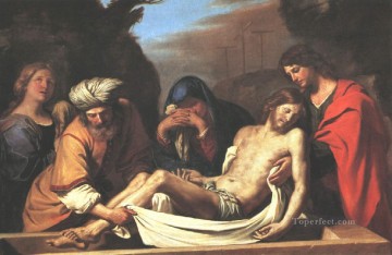 Christian Jesus Painting - The Entombment of Christ Guercino